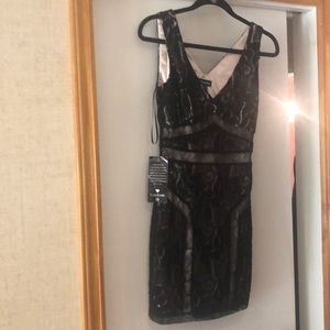 Black lace Bebe dress never worn